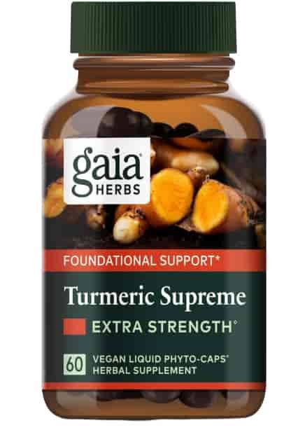 Gaia Herbs’ Turmeric Supreme Extra Strength - best turmeric supplement