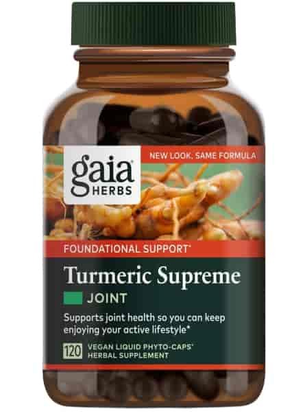 Gaia Herbs’ Turmeric Supreme targeted formulations - best turmeric supplement